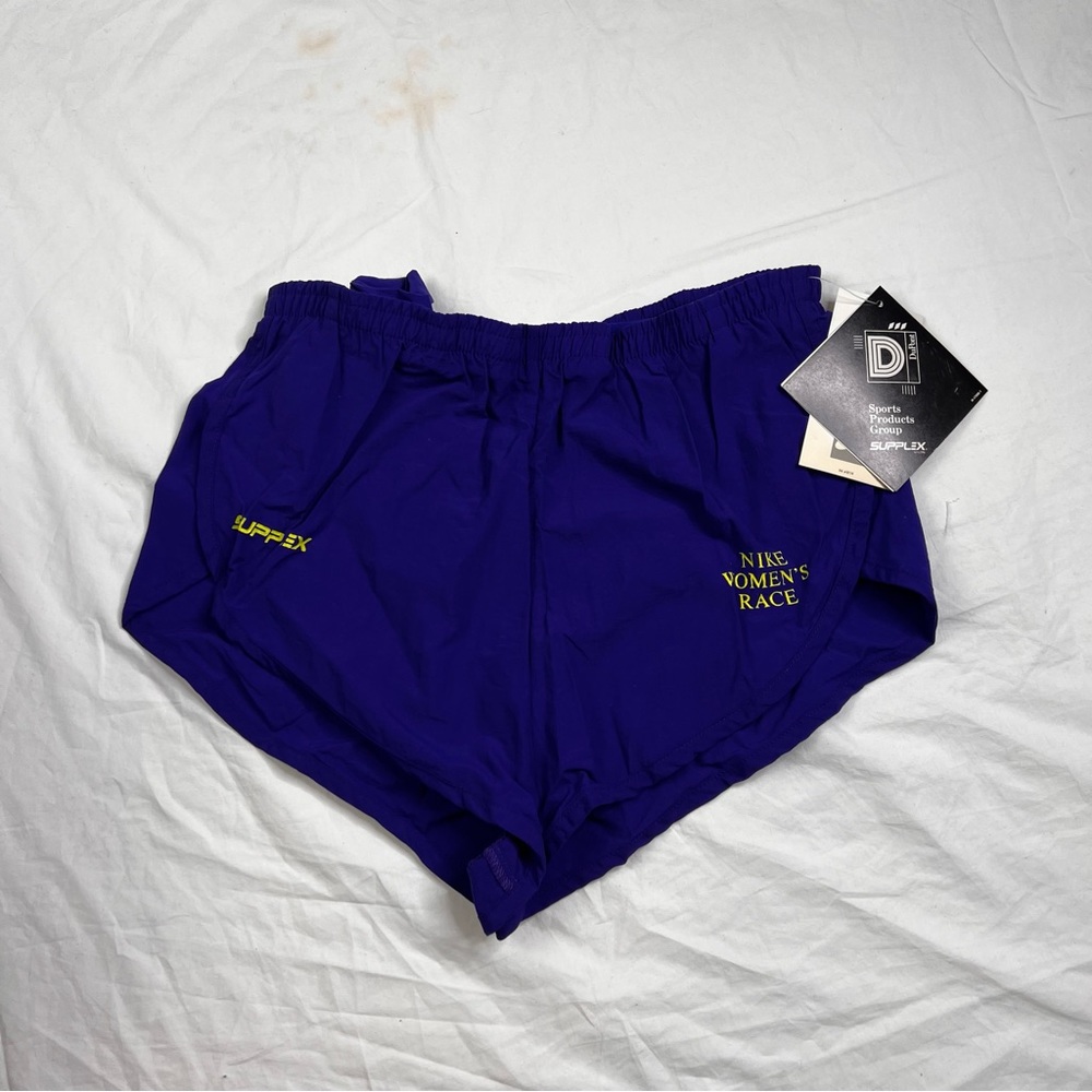 NIKE NEW Women’s Vintage 90'S Blue Shorts Race Dupont Supplex Sz L NWT L030223
